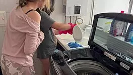 two latinas trib wet pussies silently in kitchen