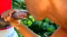 i spot huge black cock on beach suck it down and swallow every drop