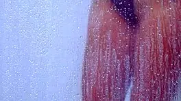 college tanned babe showers in bikini masturbating horny