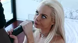 blonde babe hammered deep by throbbing bbc till cum floods mouth