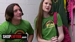 camp counselor caught shoplifting fucks group to escape trouble