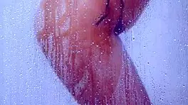 college tanned babe showers in bikini masturbating horny