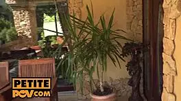 spoiled petite teen begs for curved cock anal riding