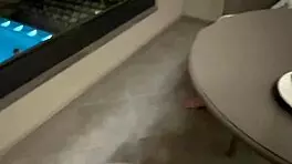 Delivery guy fucks me senseless bends me over and creampies deep inside