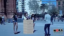 Busty spanish milf stars in hardcore voyeur anal pounding session