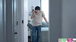 stepsister begs for another hot creampie from bro