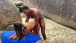bbc hammers two curvy beach whores in sheer nudist orgy squirt fest