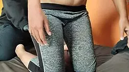 young 18+ latina cums hard cowgirl on thick dick