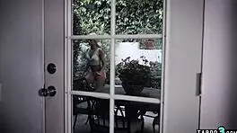 skinny elsa jean surprised by pervy couple's rough ffm tag team