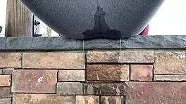 leggings soaked as teen girl unleashes hot outdoor pee stream