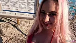 Stranger Delivers Risky Public Beach Anal to German Amateur Maria Gail