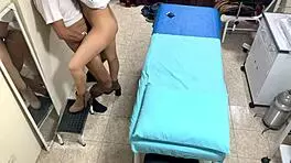 Married Argentinian nurse stays late for secret cam perfect body fingering