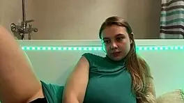 i'm so horny fingering my fat tits in bathroom orgasm