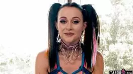 danni rivers bound tight for rough colorful bondage ravage