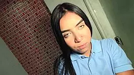 Hot Latina Student Fucks Teacher in Bathroom Stall 😏💦