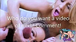 Horny blonde teen maria jade and wife carmen valentina share double blowjob cum kiss