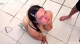 Two Whores Gulp Piss Deepthroat Asses Mercilessly!