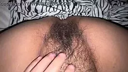hot indian babe fingers wet hairy pussy closeup after steamy work