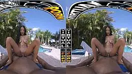 Petite Babe Enters Lush Garden for Big Black Cock Cum Fantasy