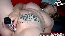 shy german milf masturbates to orgasm at sex casting