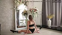 Super Flexible Sexy Teen Gymnast Tanya Skuka Stretches Pussy Legs Gym