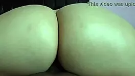 Fat ass bounces wildly on thick cock in intense doggystyle homemade pounding.