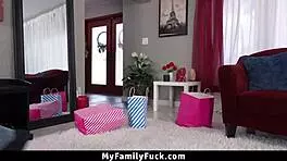 petite teen teases daddy then stepmom catches the hardcore doggystyle pounding 👀