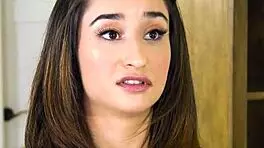 Stepdad forces young babe to suck his thick cock in angry rage