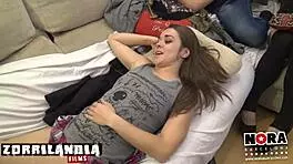 Pizza guy delivers huge cock for wild group blowjob orgy.