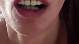 Candie cross bites lip sliding tiny ass onto raw shaft juicy bounce