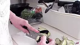 skinny japanese mature nympho neighbor chats dirty while intense dildo vibrator pussy masturbation orgasm