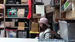 naughty shoplifter pays with hot creamy facial 💦😈