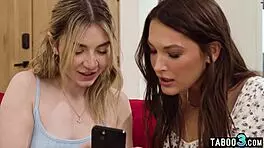 petite blonde milf bff dives into wet pussy fingering frenzy