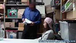 naughty shoplifter pays with hot creamy facial 💦😈