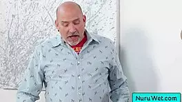 busty blonde lilly bell wet nuru massage tempts codey steele deeply