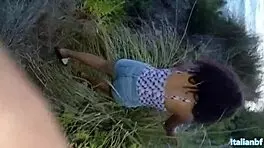 petite latina pawg's huge ass bounces on monster bbc outdoors by the sea