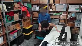 petite police uniform turns into wild hardcore adventure