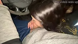 Double deepthroat blowjob on monster cocks while cruising in the van 🚗💦
