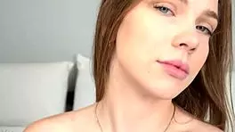 pounding petite venus vixen's tight pussy before cum in mouth finish