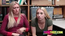 teen thief sierra nicole rips uniform for kinky blowjob and rough fuck