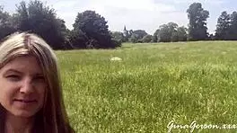 german blonde poses erotically with clothes ripped off