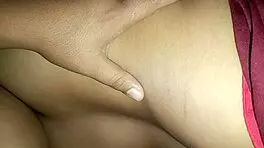 Indonesian friend's wife squirts during sneaky home handjob fuck