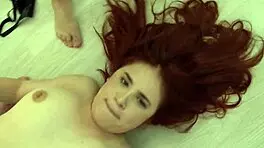 sly redhead teen rita fox craves double cocks deep in her tight holes