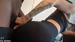 cute asian gym slut bent over doggystyle by bbc trainer's monster cock