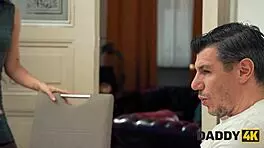 my hot gf quietly cheats while i watch tv