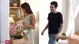 Sirena Milano's slim shaved pussy riding creampie compilation