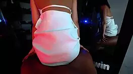 Big ass latina rides best friend cock hidden