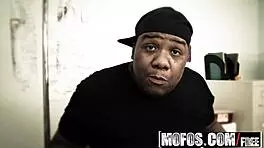 Delilah Davis Deepthroats Black Cock in Mofos Milf Bathroom Scene