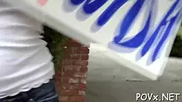 dirty barely legal 18+ teen seduces with hardcore pov blowjob and pussy pounding