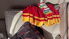 hey check this skinny cheerleader's shoot turning into wild handjob action